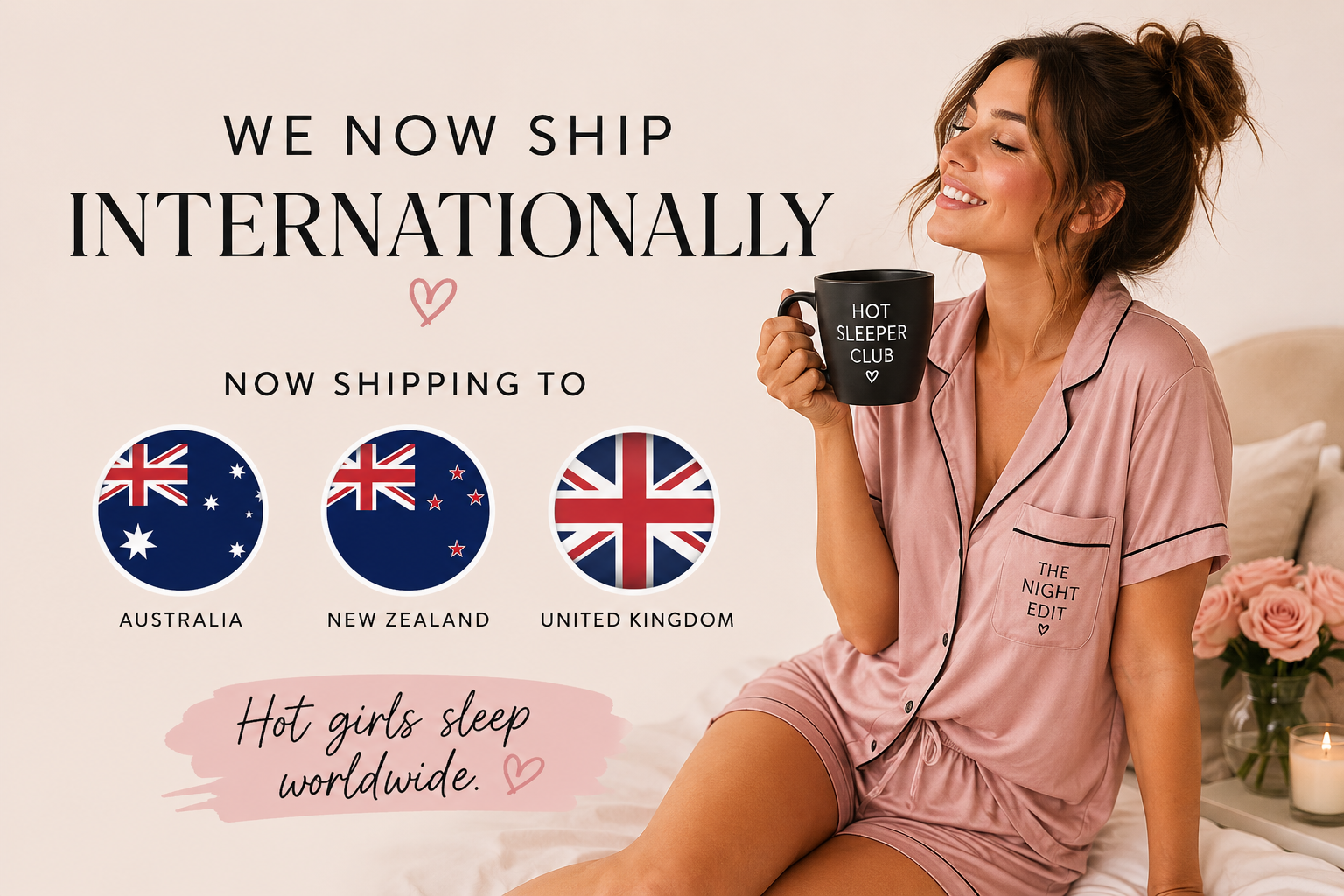 Now Shipping Internationally: Cooling Bamboo Sleepwear for Hot Sleepers in Australia, New Zealand & the UK