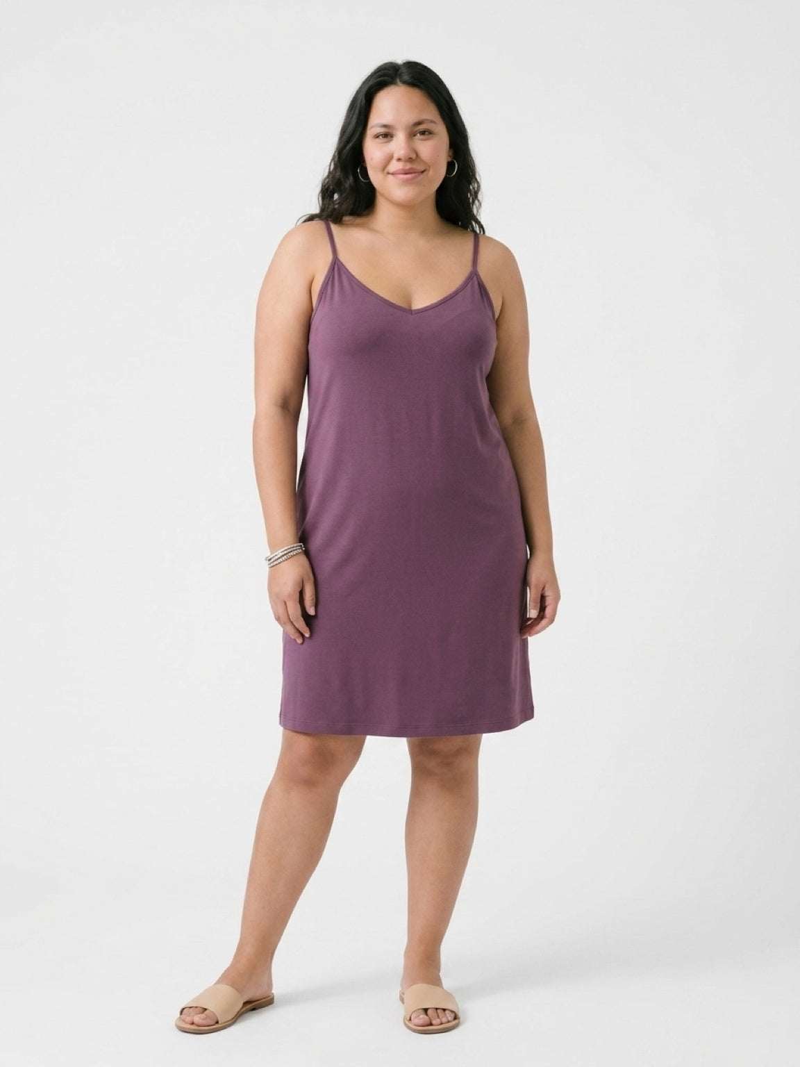Slinky Dress Dusty Plum