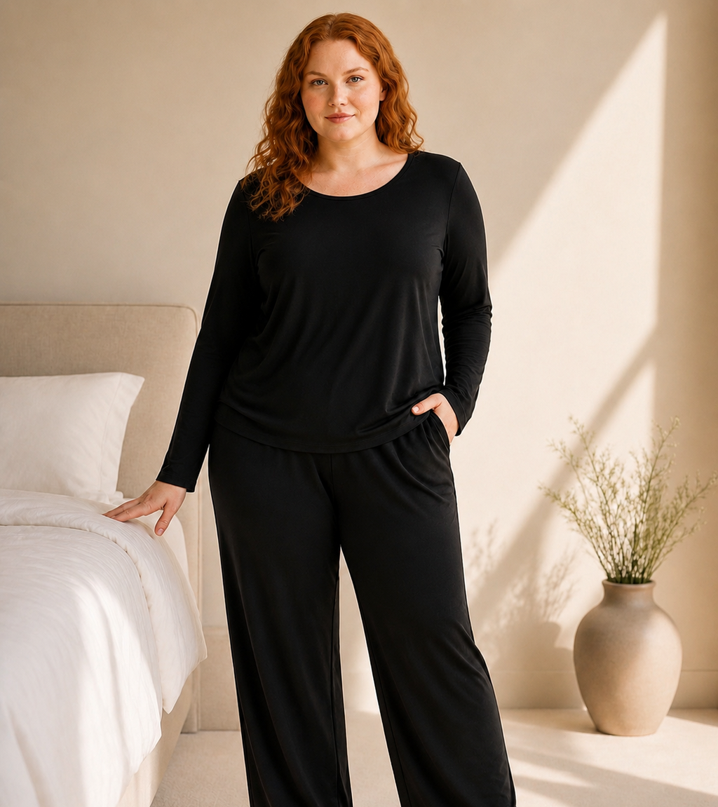 Signature bamboo long sleeve top