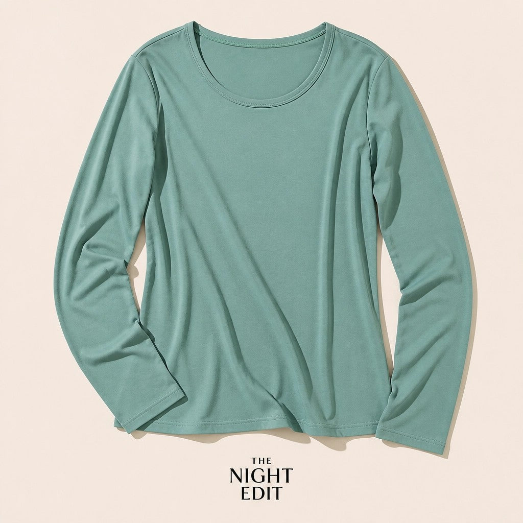 Signature bamboo long sleeve top